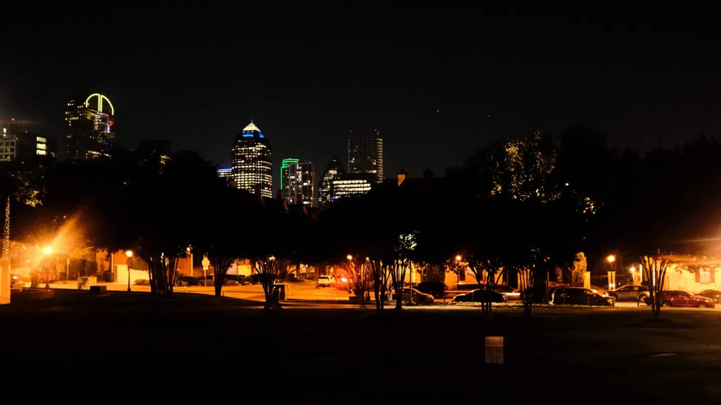 Dallas skyline at dusk